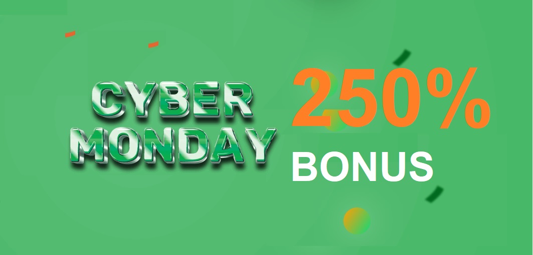 Raceoption CYBER MONDAY Promotion - 250% Einzahlungsbonus