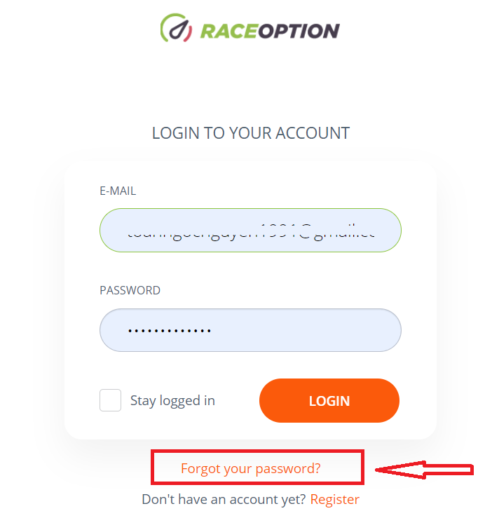 كيفية فتح حساب وتسجيل الدخول إلى Raceoption